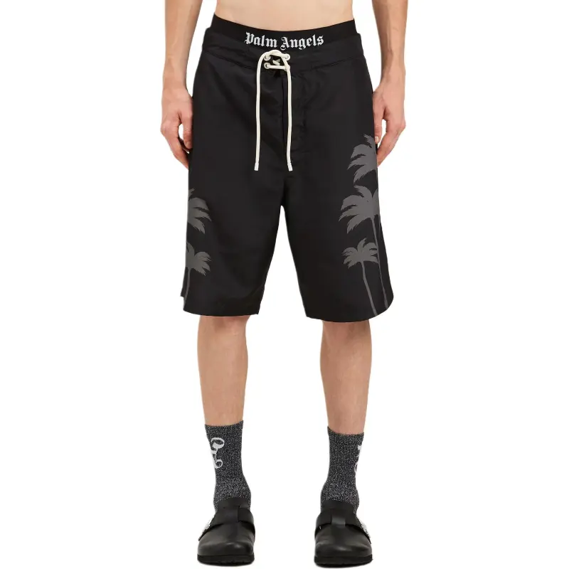 PALM ANGELS Palms Printed Drawstring Swim Shorts-2