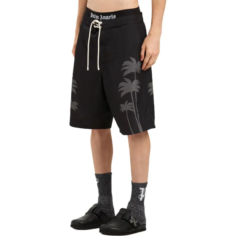 PALM ANGELS Palms Printed Drawstring Swim Shorts-3