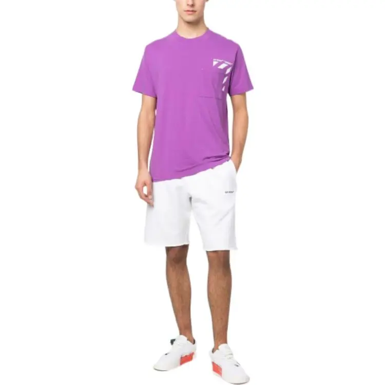 OFF WHITE T Shirts Men Purple-2