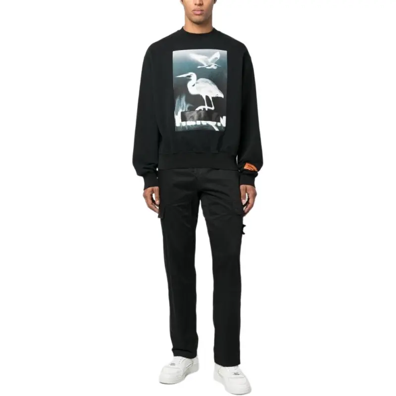 HERON PRESTON Censored Heron Logo Sweatshirt-2