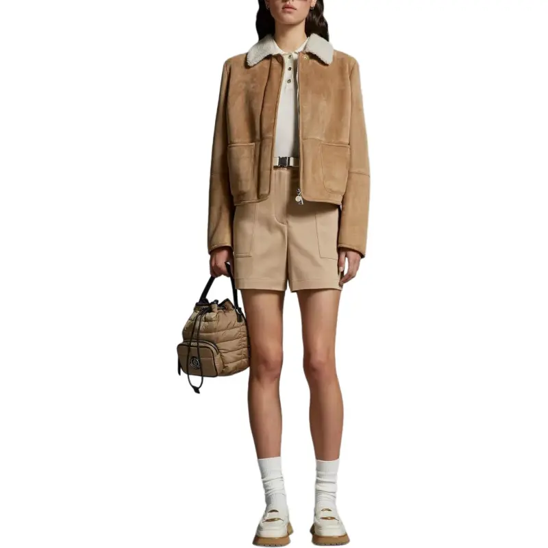 Moncler Logo Patch Pleated Shorts-1
