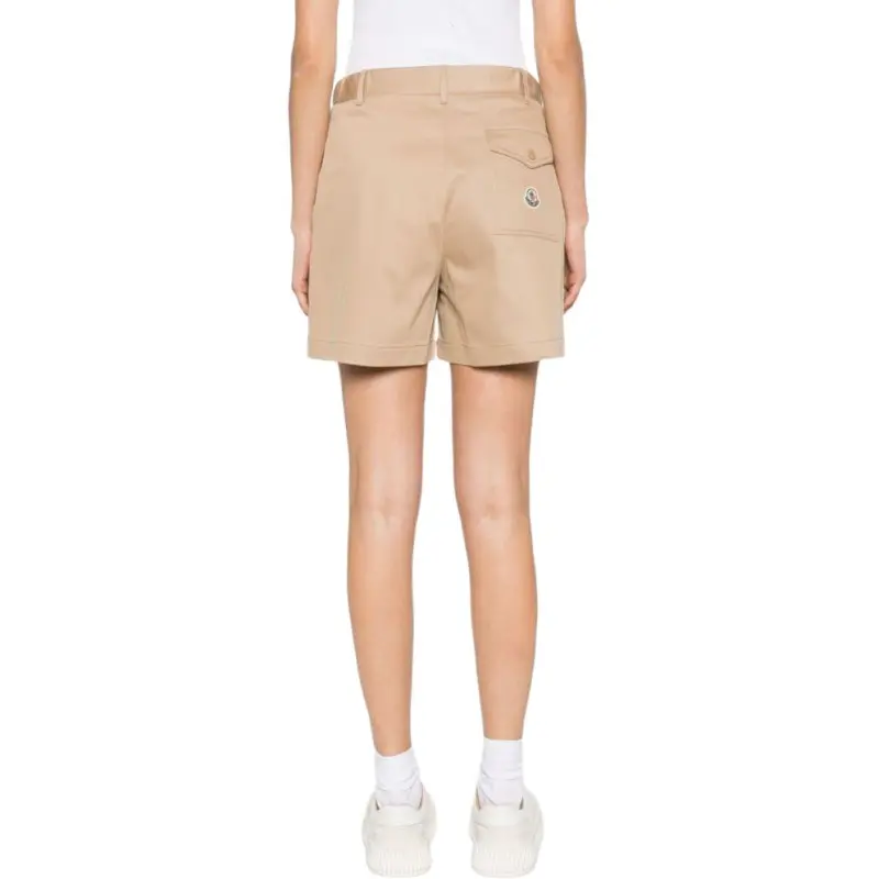 Moncler Logo Patch Pleated Shorts-4