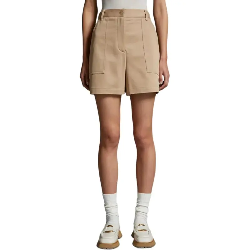 Moncler Logo Patch Pleated Shorts-2