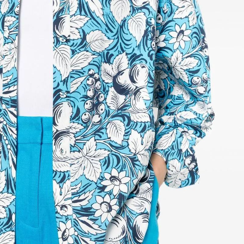 DVF Diane Von Furstenberg Caleb Botanical print Shirt-4