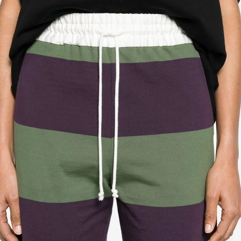 DRIES VAN NOTEN SS24 Knitted Sports Pants Women's Olive Green-4