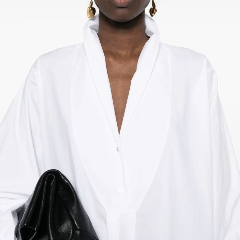 THE ROW Elinor Long-Sleeve Shirt Dress-4