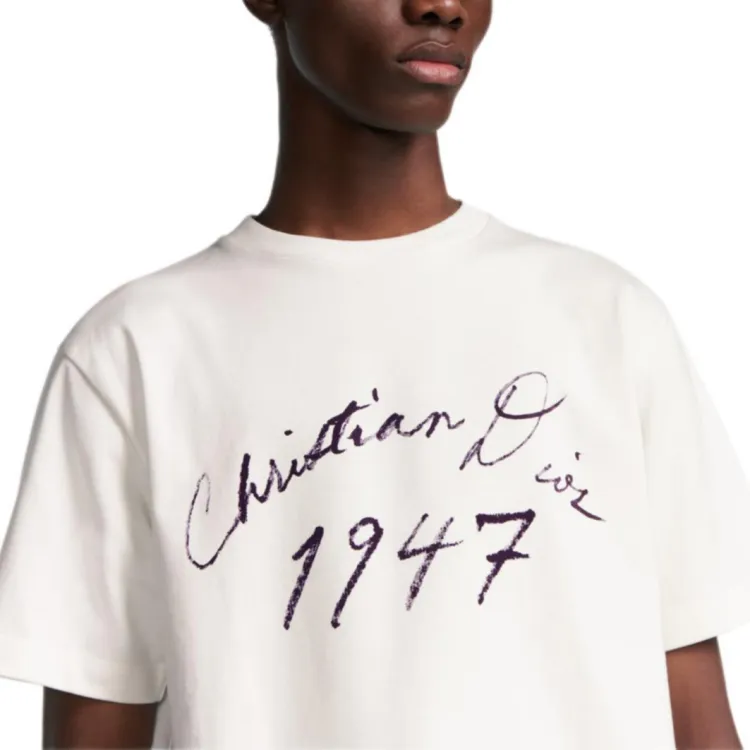DIOR 1947 Crewneck Short-Sleeved T-Shirt - POIZON