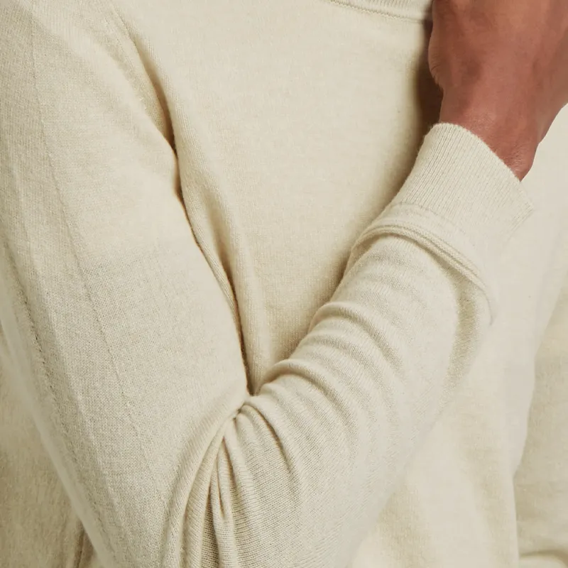PRINGLE OF SCOTLAND SS24 Cashmere Sweater Men's Beige-4
