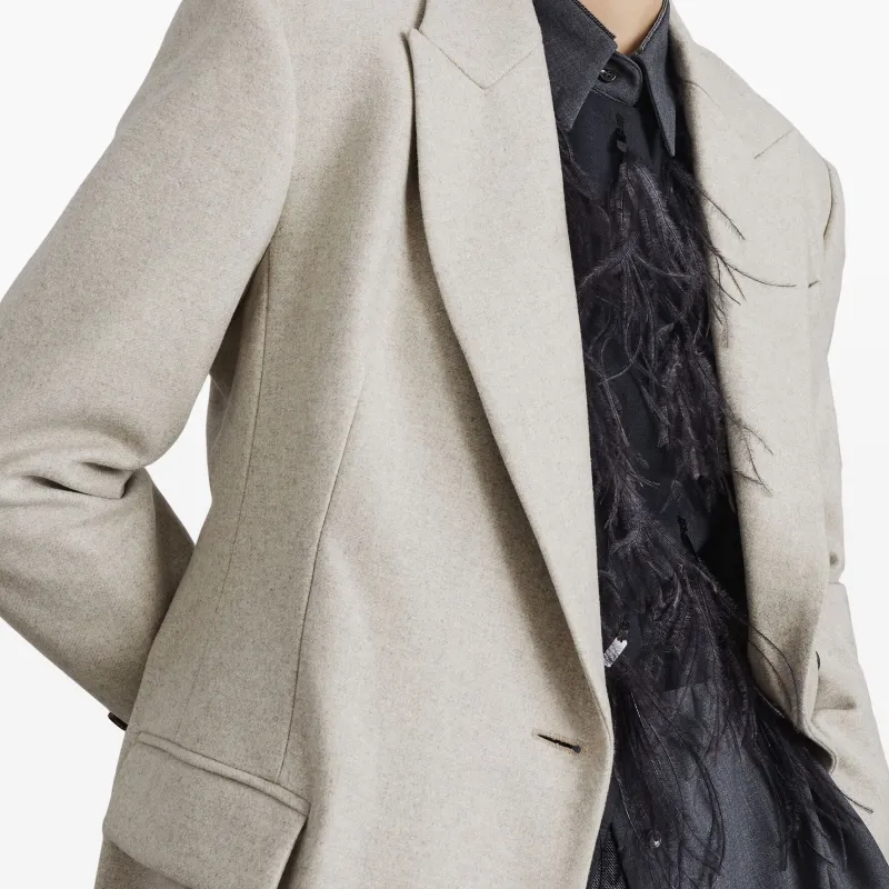 Brunello Cucinelli Long Wool Coat-5