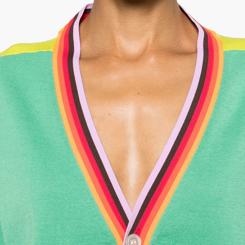 Christopher John Rogers Colour block Knitted Cardigan-4