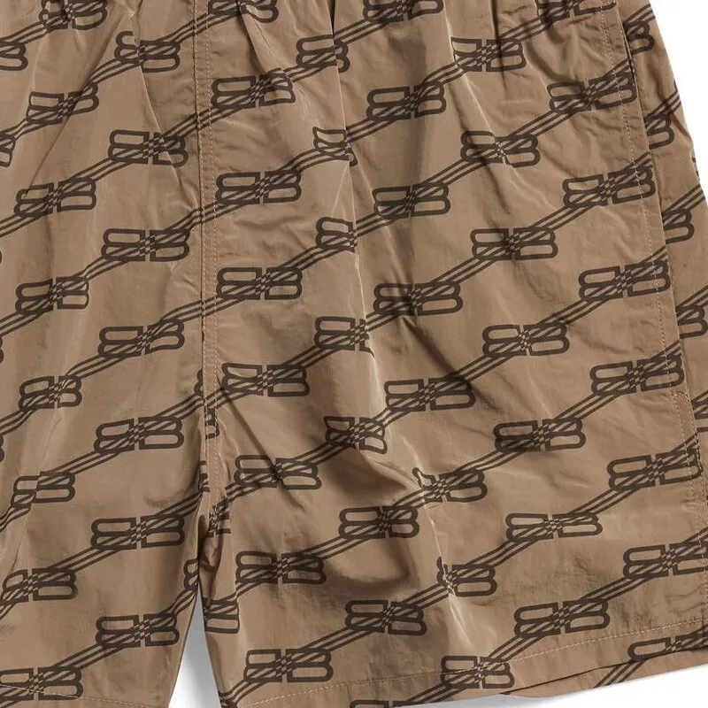 Balenciaga SS23 Casual Shorts Regular Fit Men's Brown-7