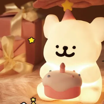 YANCANG x Line Puppies Night Light Scarf Creative Warm Practical Bestie Couple Creative Accessory 98*114*159mm