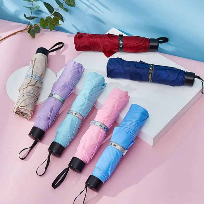Heavenly Umbrella UV Protection Sunny And Rainy Dual Use Three Fold Umbrella, Umbrella-1