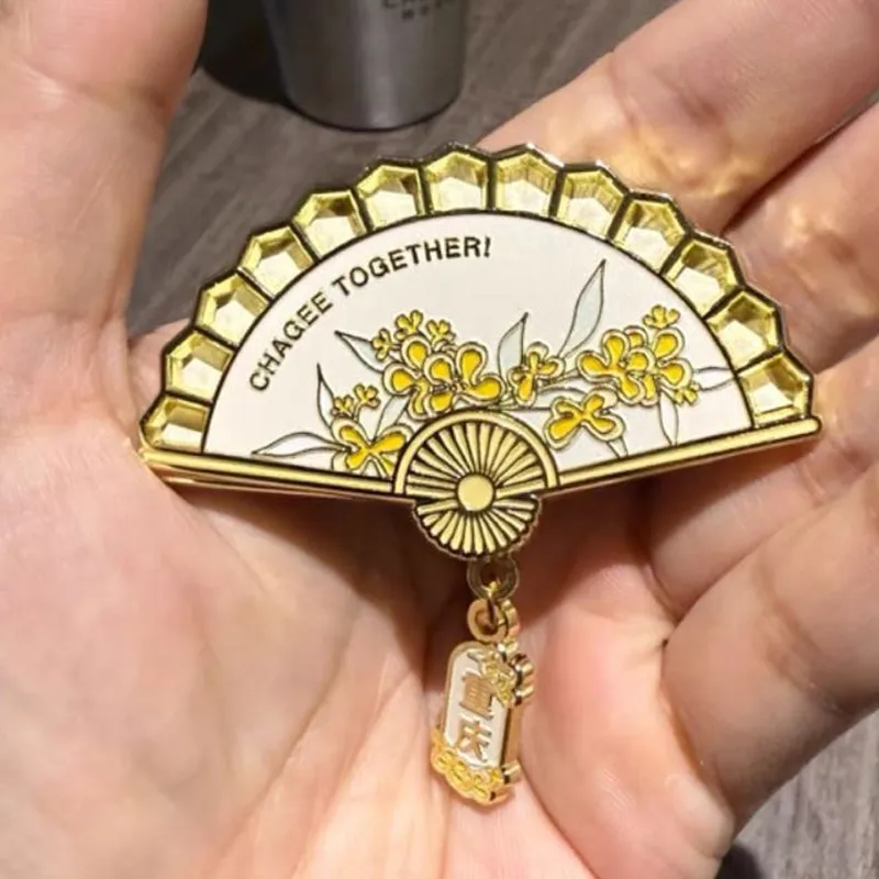 King Of Tea Princess Chongqing Osmanthus Rotating Fans-3