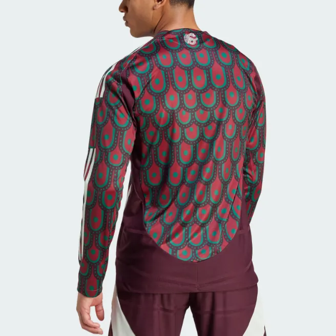 Adidas Free Shipping With AdiClub Mexico 24 Long Sleeve Home Authentic Jersey-3