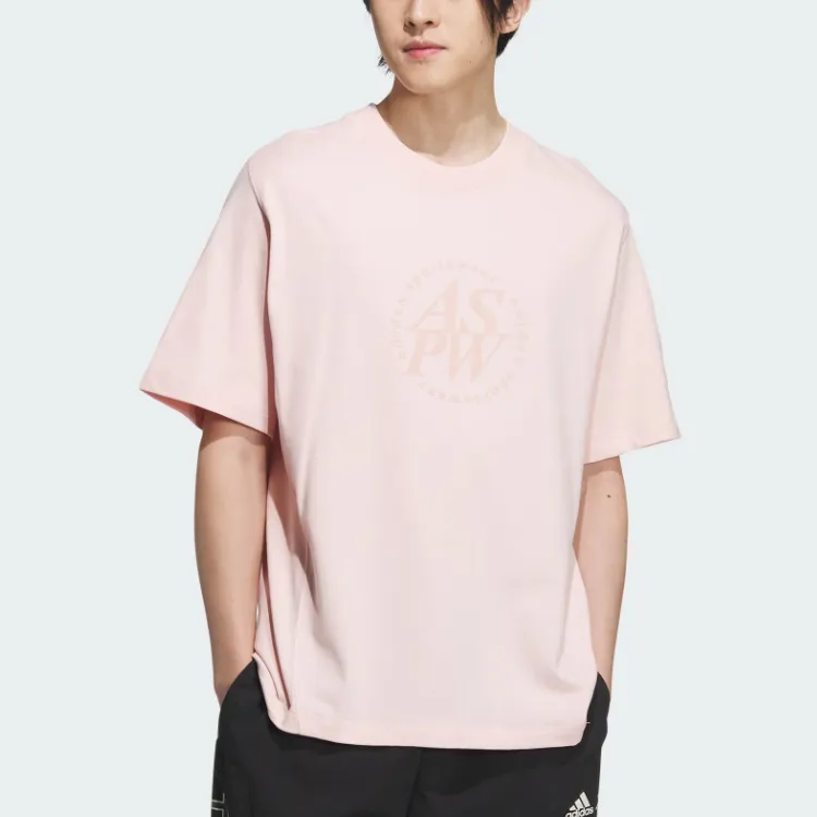 Adidas T Shirt Men's Sand Brown Pink-1