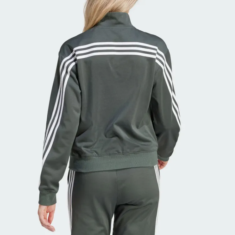 Adidas Iconic Wrapping Track Jacket Sweatshirt Women's Green-2