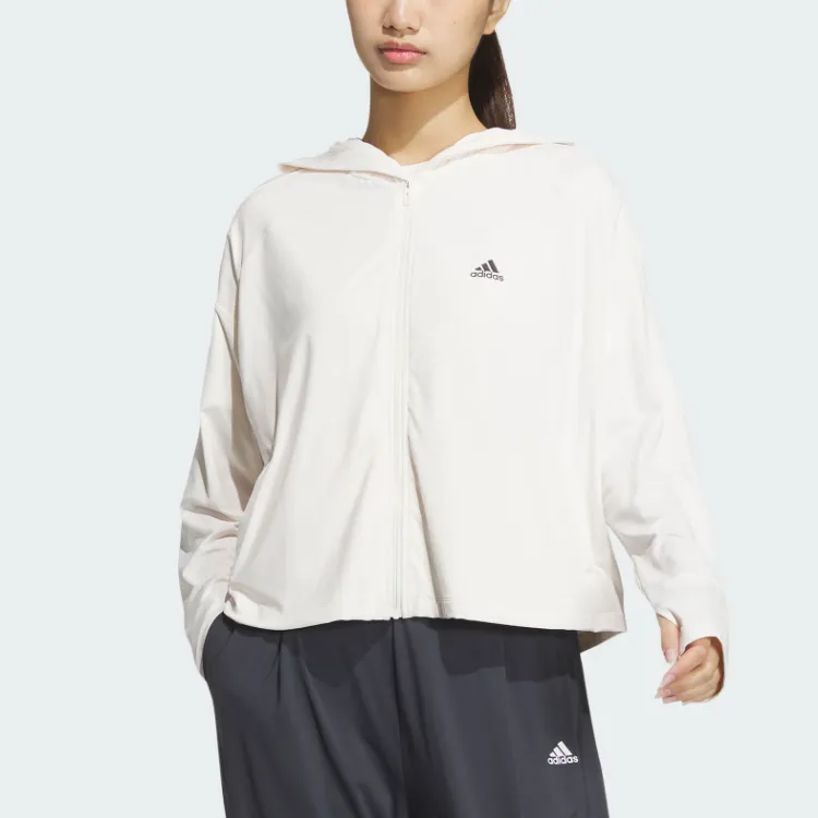 Adidas KNIT UPF JACKET Jackets Coats Women's Pink White-1