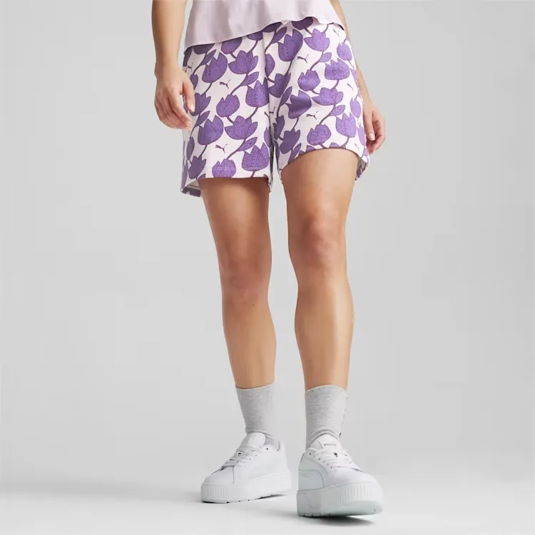 PUMA Casual Shorts Women's Mist Grape-2