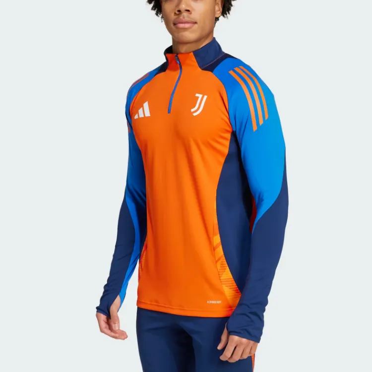 Adidas SS24 JUVENTUS TIRO Collection COMPETITION TRAINING TOP Retro Sports Stand Collar Jackets Men's Orange-1
