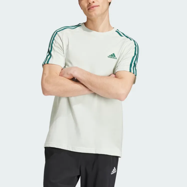 Adidas Essential T Shirt Men's Linen Green-1