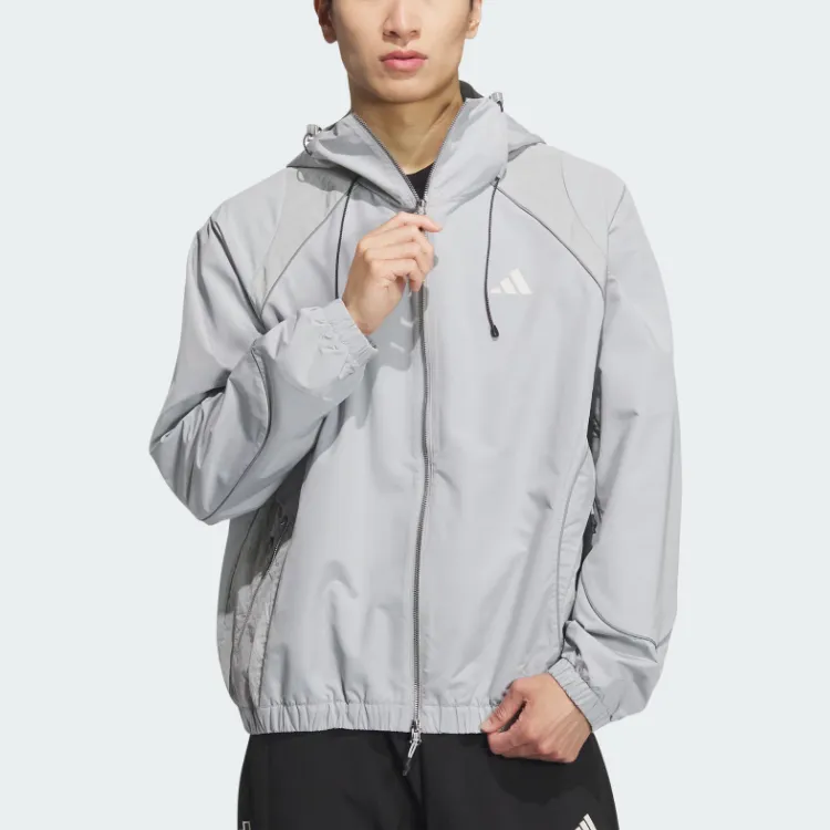 Adidas FUSTL WOVEN Jackets & Coats Men's Stone Gray-1
