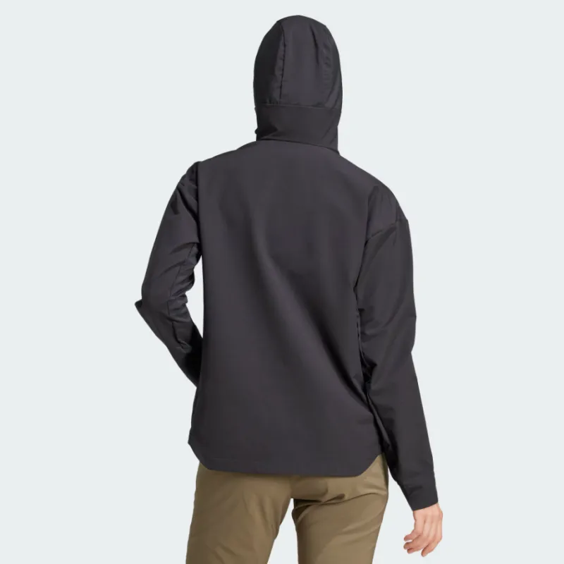 Adidas Outdoor Hiking Urban Living/Travel/Commuting Windproof Windbreaker Jacket Women's Black-1