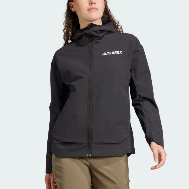 Adidas Outdoor Hiking Urban Living/Travel/Commuting Windproof Windbreaker Jacket Women's Black-2