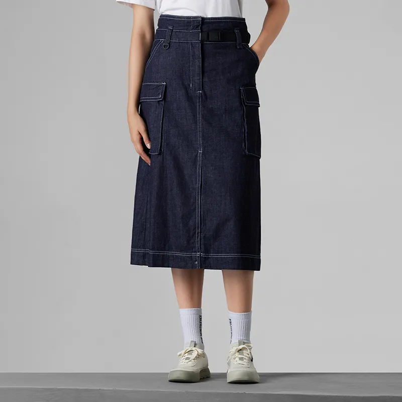 THE NORTH FACE UE Series Denim Long Skirts Women's Navy Blue-2
