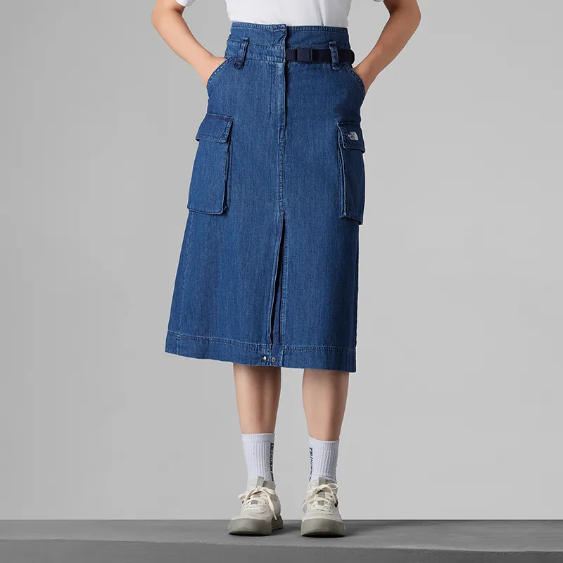 THE NORTH FACE UE Series Denim Long Skirt Women's Blue-2