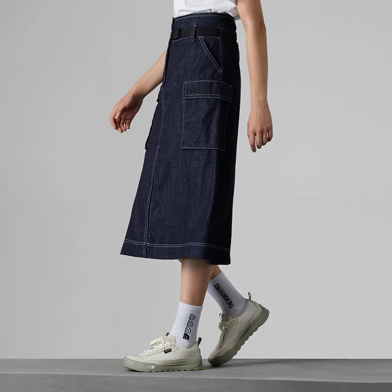 THE NORTH FACE UE Series Denim Long Skirts Women's Navy Blue-4