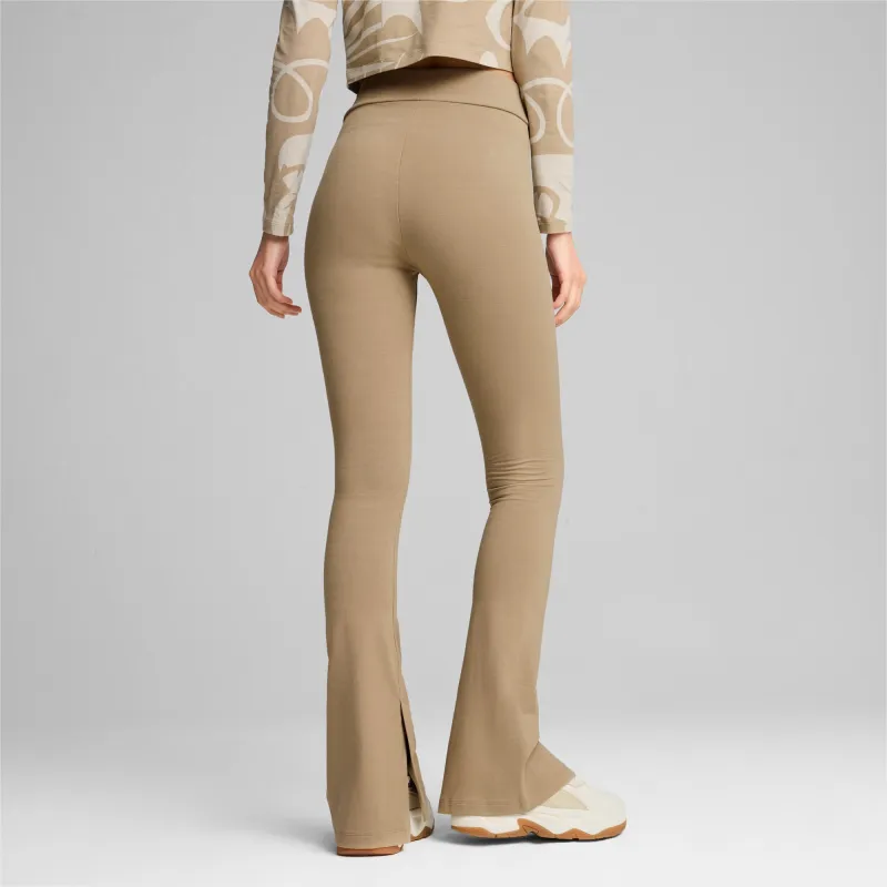 PUMA CLASSICSFLARED Leggings Casual Pants Women's Oak Branch-4