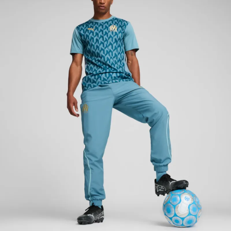 PUMA Olympique De MarseilleWOVEN Pre-match Pants Casual Pants Men's Blue-2