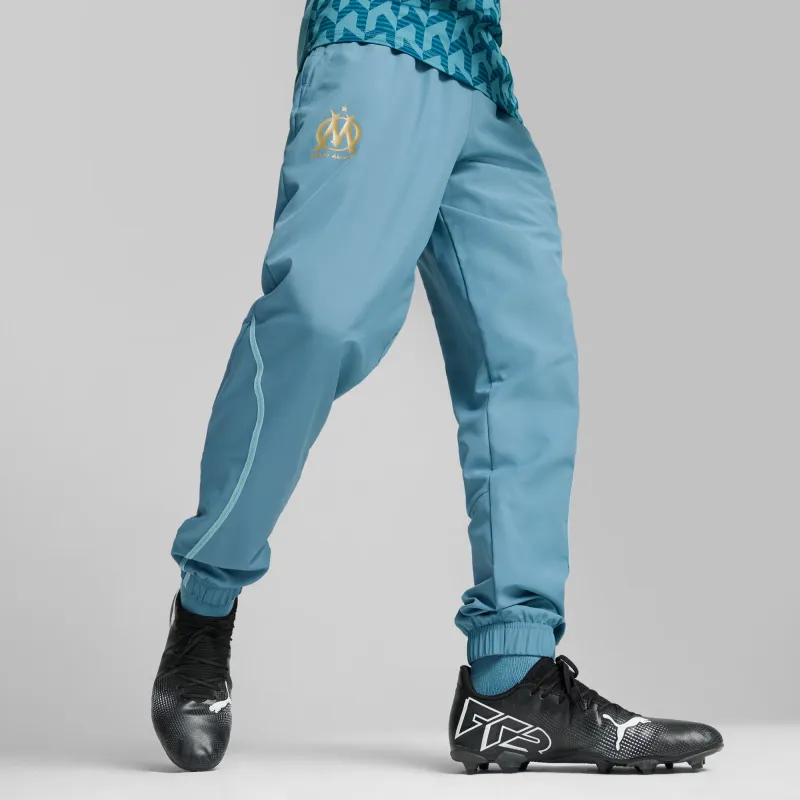PUMA Olympique De MarseilleWOVEN Pre-match Pants Casual Pants Men's Blue-4