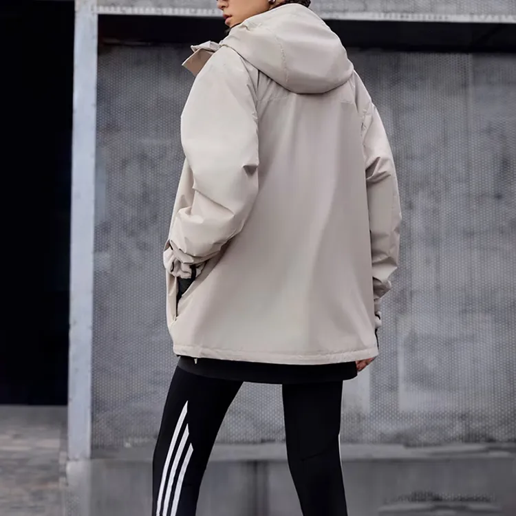 Adidas THREE IN ONE FLEECE JACKET Jackets & Coats Unisex Light Umber-4