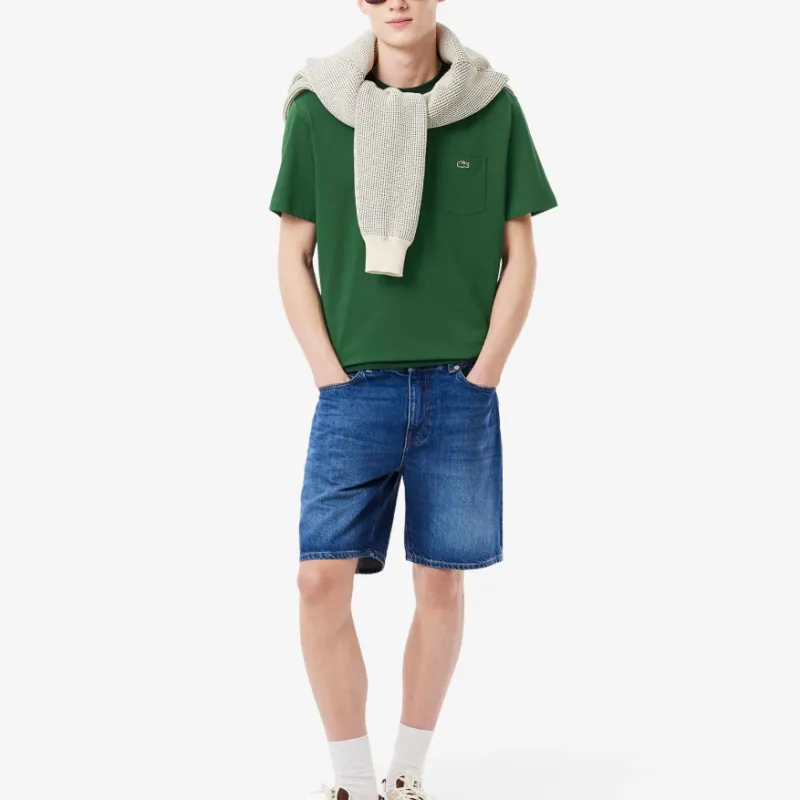 LACOSTE T Shirt Men's 132/Crocodile Green-1