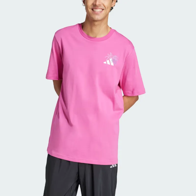 Adidas Free Shipping With AdiClub Lounge Pastel Embroidery Graphic Tee-1