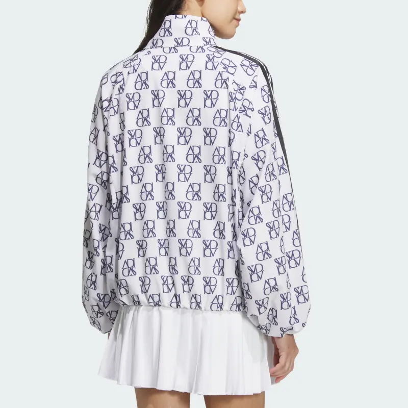 Adidas ALLOVER PRINTWindbreaker Jackets Coats Women's White-2