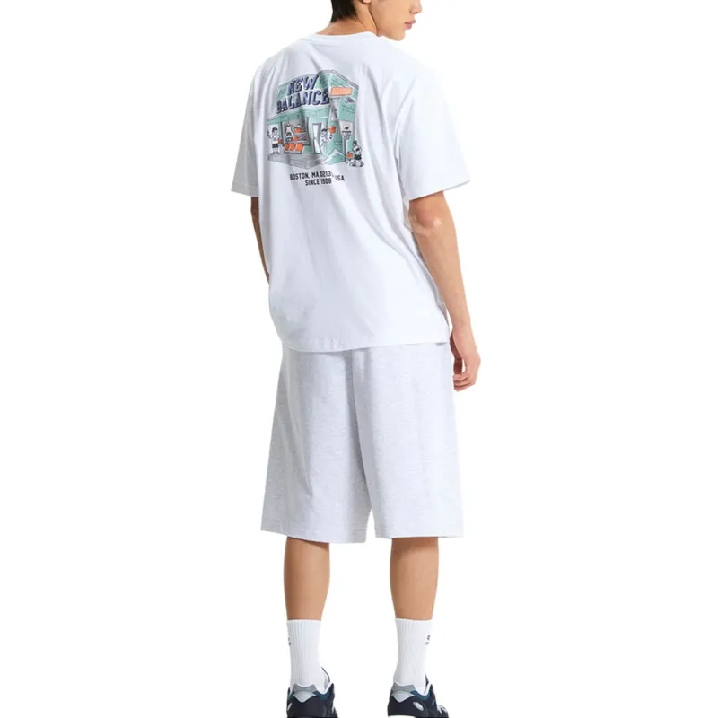 New Balance UNI NB BOY T Shirt Men's 10 White-3