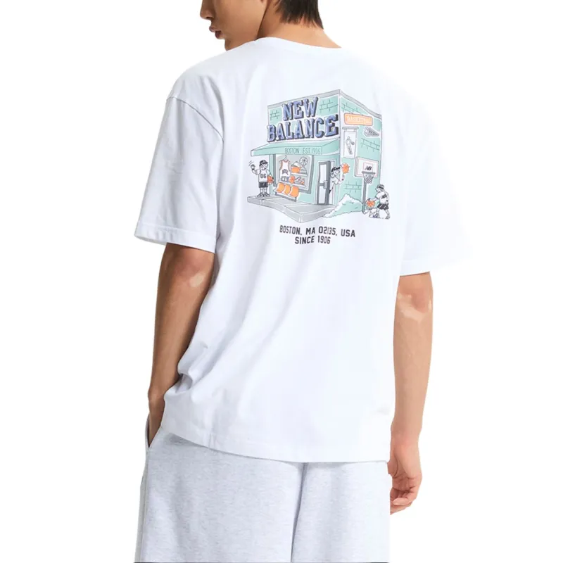 New Balance UNI NB BOY T Shirt Men's 10 White-1