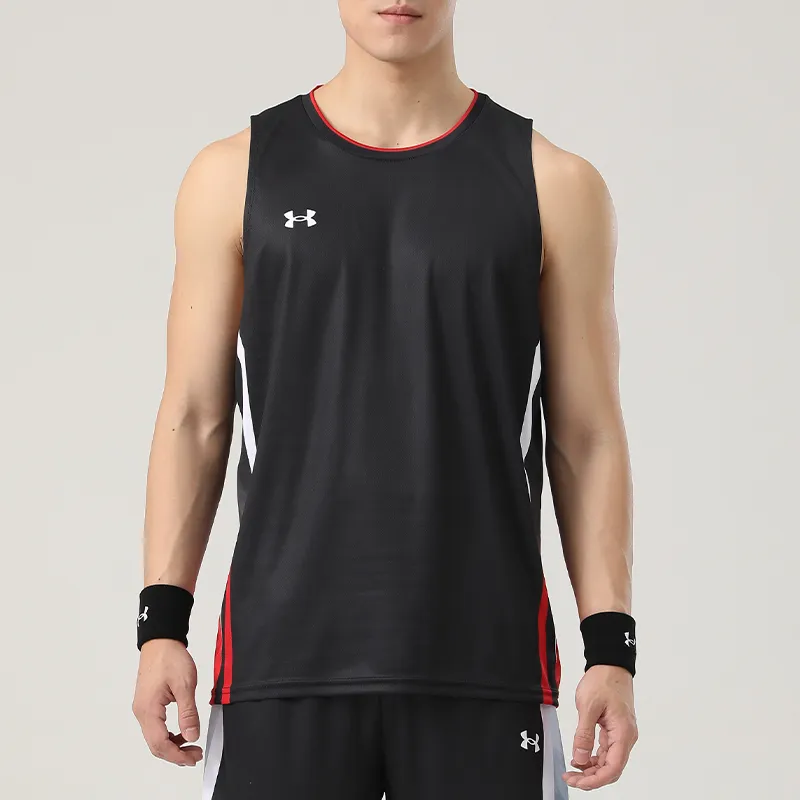 Under Armour Basketball Jersey Men's Black Red-2