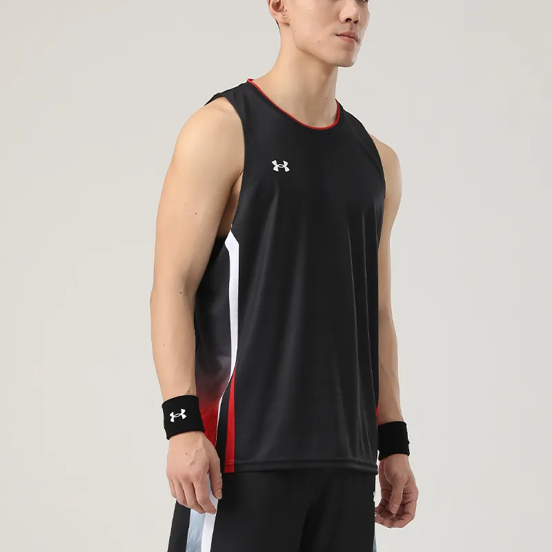 Under Armour Basketball Jersey Men's Black Red-4