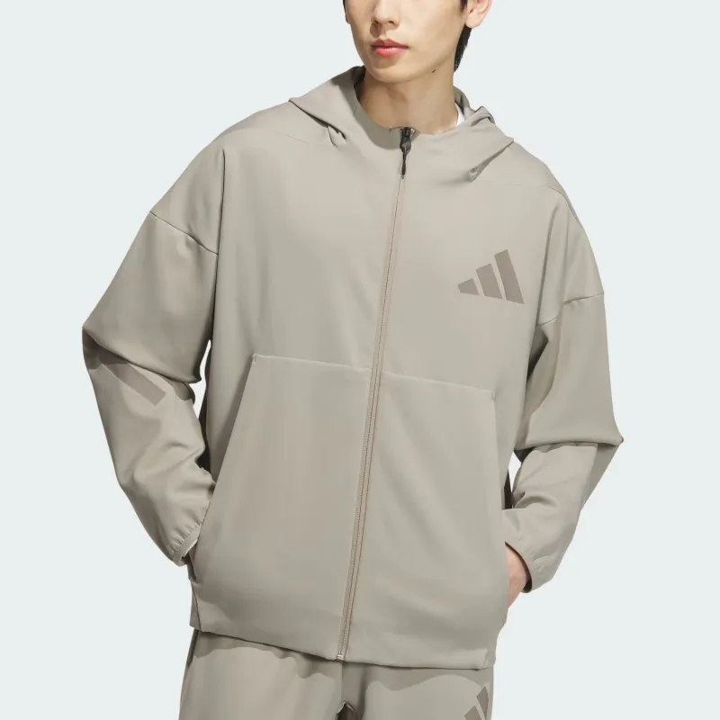 Adidas True Healing Series ZNE COOL Jacket Men's Light Sesame Gray Brown-1