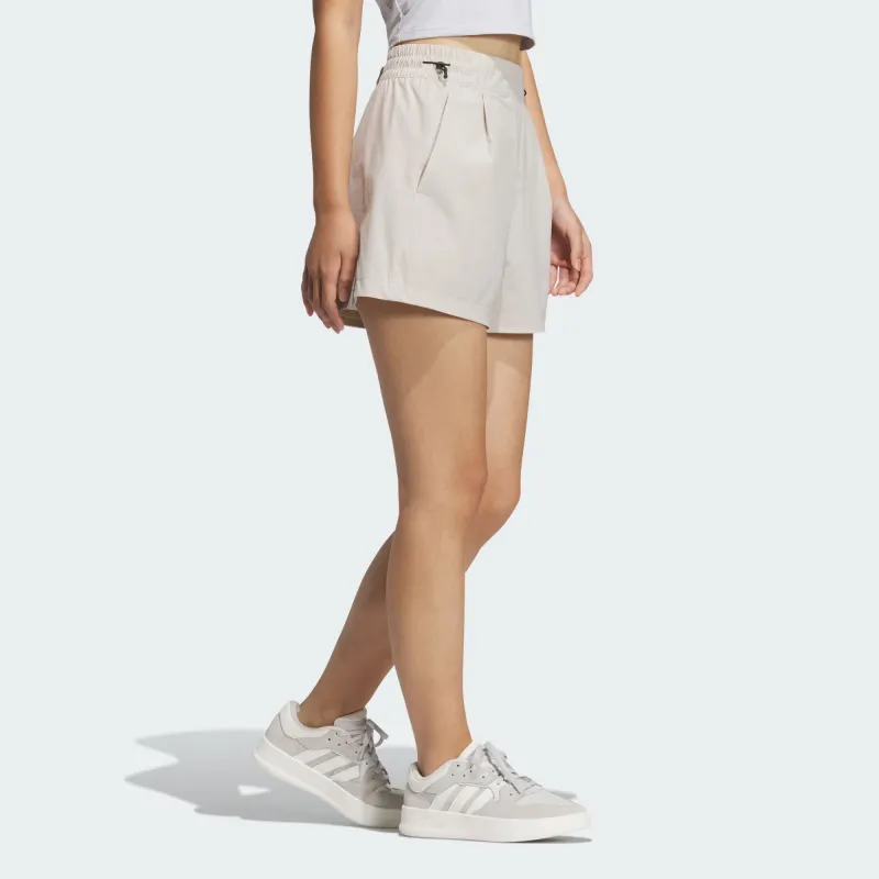 Adidas MODERN TECH WOVEN Casual Shorts Women's Miracle Bauxite Brown/Black-2