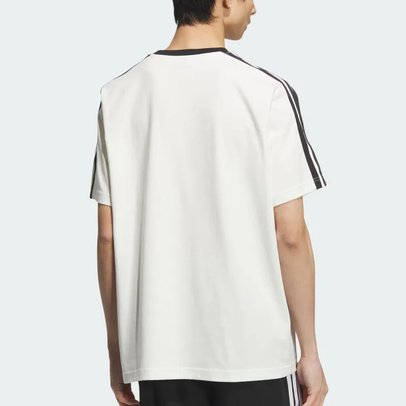 Adidas 3 Stripes T Shirt Men's Jade White-1