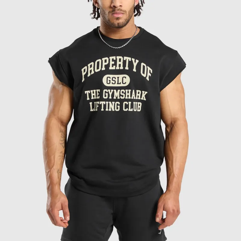 GYMSHARK Property Of Cut Off Tank T Shirt Men's Black-1