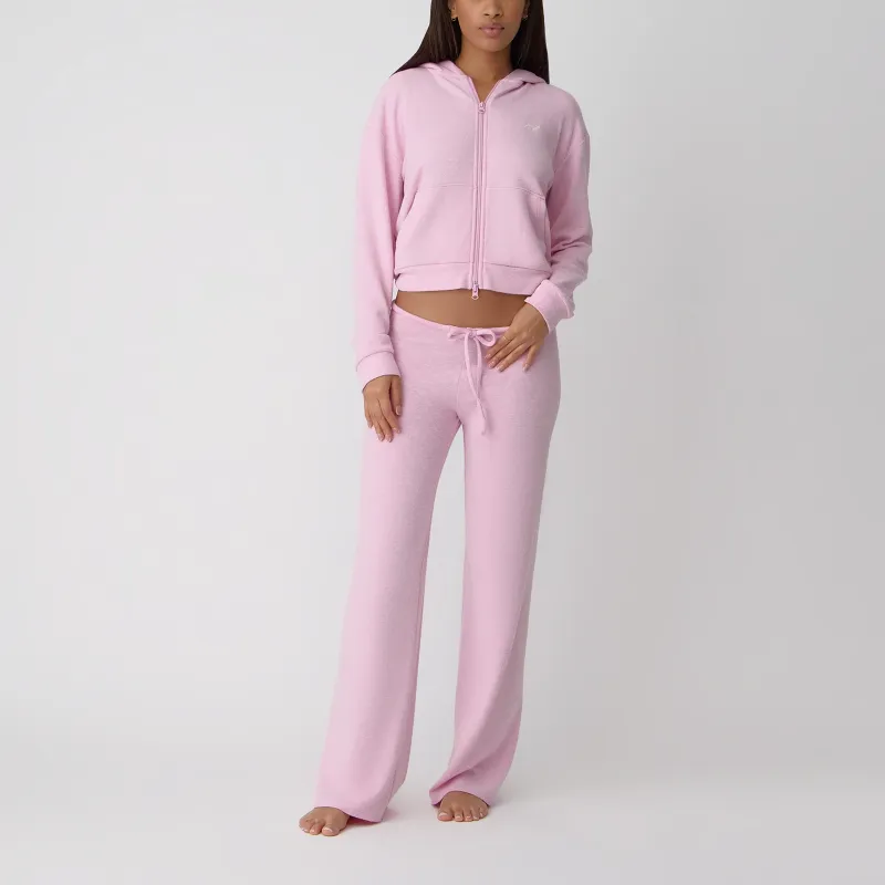 KITH SS25 Leary Lounge Zip Hoodie Jacket Women's Pink-2