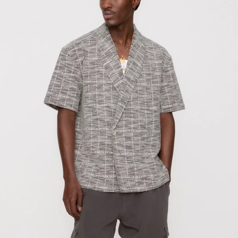 KITH Tweed Short Sleeve Thompson Crossover Shirt-2