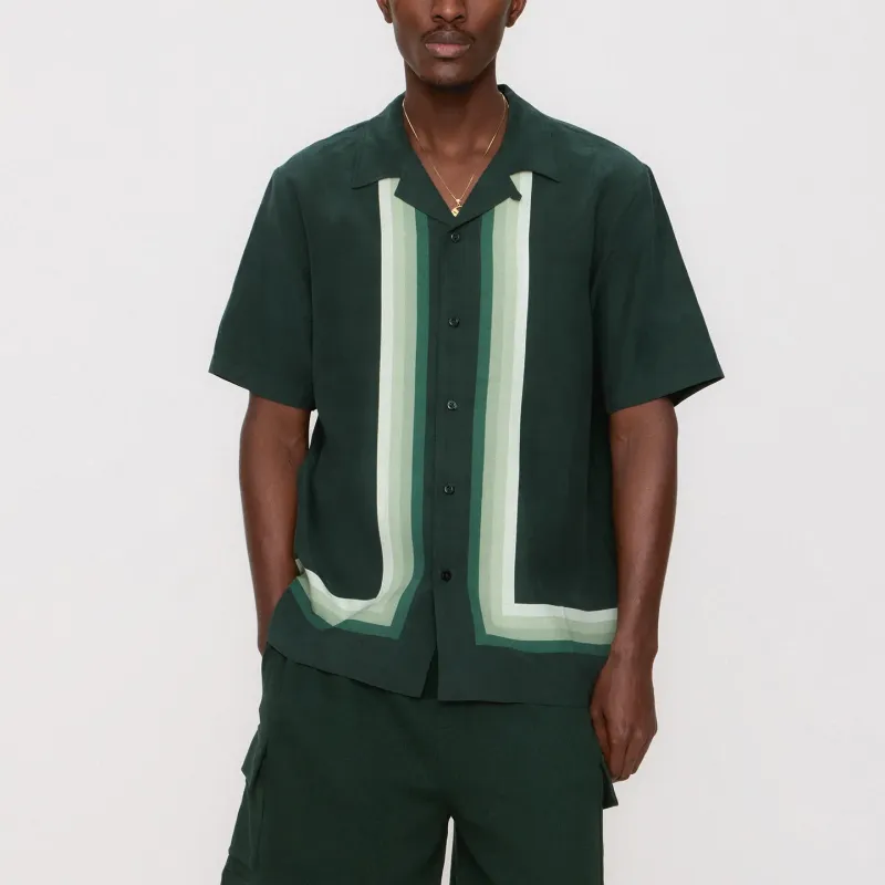 KITH Border Stripe Thompson Camp Collar Shirt-2