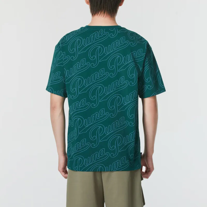 PUMA T Shirts Men Green-3
